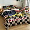 Personalized Racing Photo Checkered Flag Bedding Set Gift For Car Lovers CH07 899918