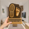 Dad And Kids Footsteps No Matter How Big We Get 2-Layer Standing Wooden Plaque Personalized Gift For Dad HO82 893852