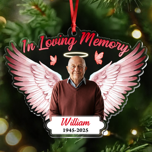 Custom Photo In Loving Memory - Personalized Memorial Acrylic Ornament CH07 896870