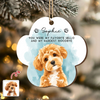 Custom Photo Pet Watercolor Wooden Ornament Loss Of Pet Gift CH07 180278