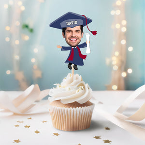 Custom Funny Face Class of 2025 Graduation Decoration Cupcake Toppers HA75 891992