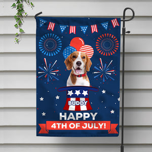 Custom Dog Photo Happy 4th Of July Garden Flag Independence Day Gift CH07 896048