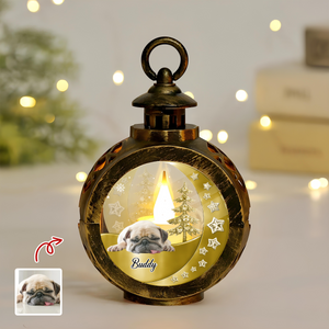 Custom Funny Dog Photo 3D Blink Effect Christmas Lantern Ornament LM32 895787
