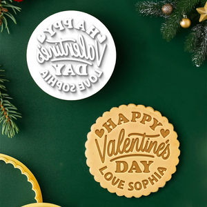 Custom Name Valentine's Day Cookie Stamp Gift For Couple HO82 900594