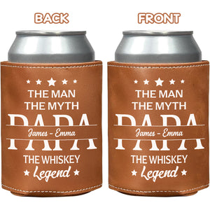Personalized Gift To Dad The Man The Myth The Legend Leather Can Cooler Holder HO82 894092