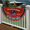 Custom Family Name Faith, Family & Freedom America 250 Years Non-Pleated Fan Flag CH07 910236