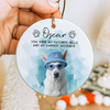 Custom Watercolor Pet Portrait Memorial Ceramic Ornament - Personalized Remembrance Gift HO82 903484