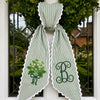 Personalized Embroidered Monogram Hydrangea Wreath Sash Bow LM32 669845