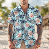Custom Photo Best Dad Ever Tropical Pattern Hawaiian Shirt - Personalized Gift for Dad CH07 911568