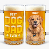 Custom Photo Best Dog Dad Ever Dog Father Print Glass Beer Mug HO82 893682