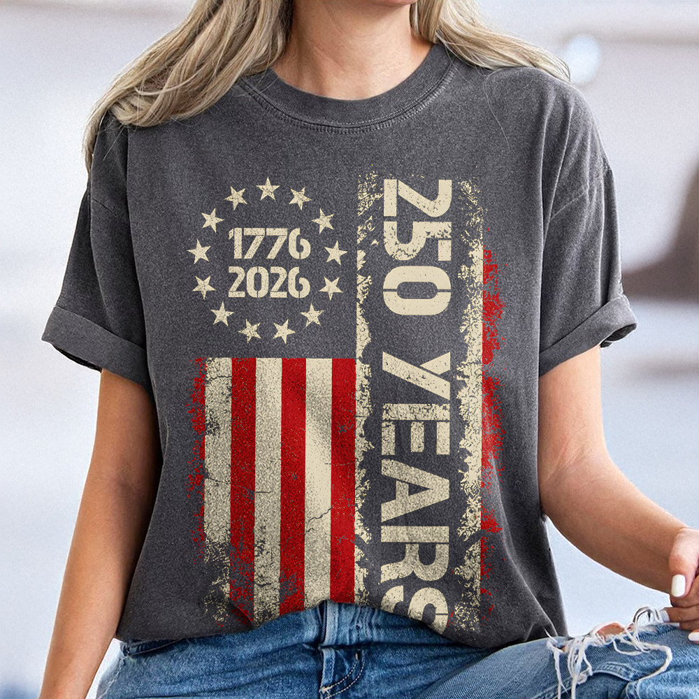 250 Years 1776-2026 American Flag Comfort Shirt LM32 669225