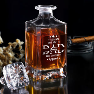 Personalized Gift To Dad The Man The Myth The Legend Decanter HO82 894496