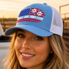 Personalized Best Dog Dad, Dog Mom Ever America Flag Trucker Hat For Dog Lover TH10 170269