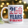 250 Years of Greatness USA Flag Patriotic 1776-2026 Anniversary White Mug LM32 895231