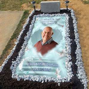 Custom Photo Always In Our Hearts, Never Forgotten Grave Blanket LM32 893235