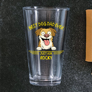 Personalized Best Dog Dad/Mom Ever Beer Glass Gift For Dog Lovers HO82 893726