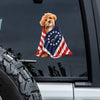 Custom Photo My Dog, Cat Loves USA 250 Patriotic Car Window Decal Sticker HA75 920222
