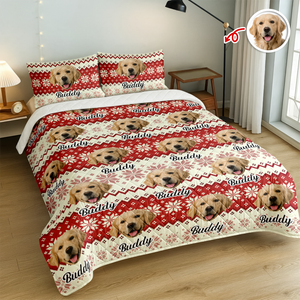 Custom Photo Have A Pawsome Christmas - Dog & Cat Quilt Bedding Set HA75 898248