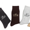 Custom Initial & Wedding Date Embroidered Socks, Bachelor Party Favors, Groomsmen Gifts CH07 180424