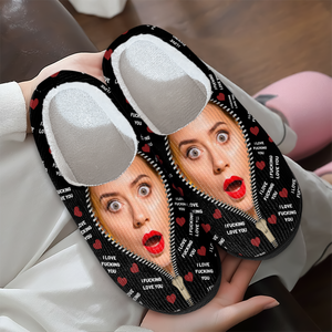 Custom Photo I F* Love You I Love F* You Gift For Him - Personalized Slippers HO82 900168