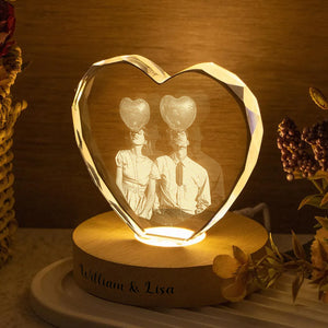 Custom Couple Photo Engraved Crystal Photo With Light HA75 898204