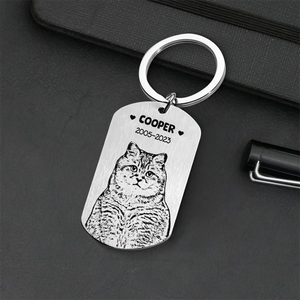 Custom Drawing Pencil Photo For Pet Lovers Metal Keychain LM32 893409