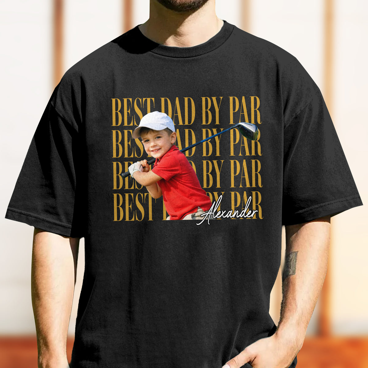 Custom Photo Best Dad By Par Vintage Style Comfort Shirt - Gift For Golf Lover, Dad, Father's Day HO82 902490