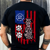Personalized Best Dog Dad Ever We Woof You With US Flag Back Dark Shirt - Gift For Dog Lovers HO82 902860