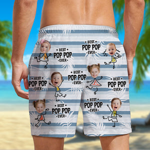 Custom Photo Best Dad Grandpa Ever Beach Short LM32 893627
