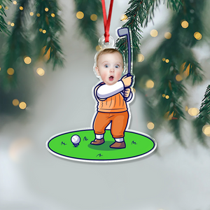 Custom Funny Face Golfer Acrylic Ornament HA75 892714