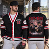 Personalized Baseball Photo Varsity V-neck Cardigan Baseball Player Gift HO82 903592