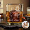 Custom Photo Daddy & Kids Portrait Rock Glass- Personalized Father’s Day Gift LM32 899999