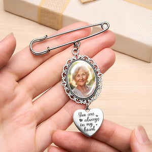 Custom Memorial Photo Charm Memory Remembrance Pin Wedding Memorial Gifts HA75 892016