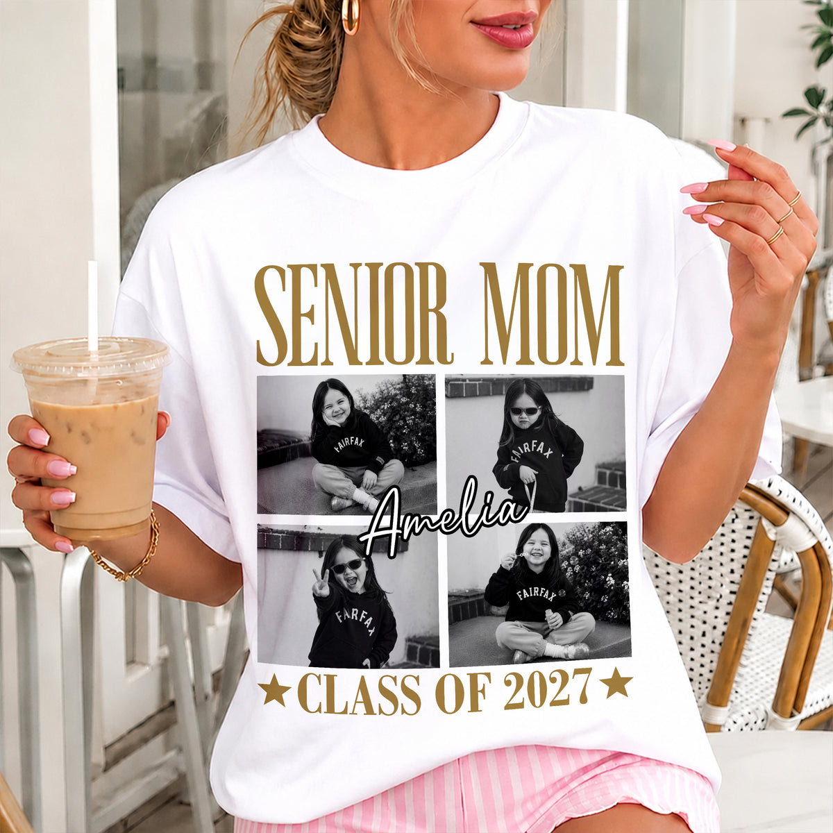 Custom Photo Senior Mom Class Of 2027 Comfort Shirt HO82 903344