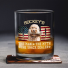 Custom Photo Dog Dad The Man The Myth American Flag Dad Rock Glass HA75 892272