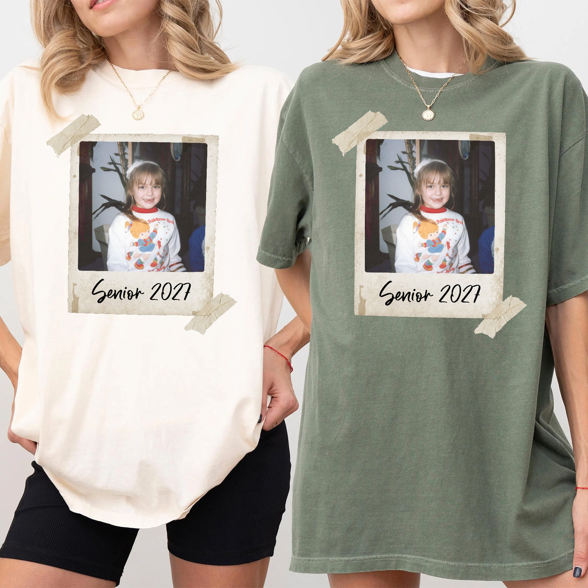 Custom Senior 2027 Photo Comfort Shirt Vintage Polaroid Graduation Gift TH10 170559