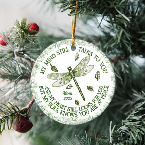 My Mind Still Talks To You Toile - Personalized Ceramic Ornament HA75 897460