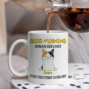 Good Morning Human Servant Personalized Mug For Cat Lover TH10 892725