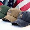 True Patriot Rest In Power Charlie Kirk Washed Denim Baseball Cap HO82 65814
