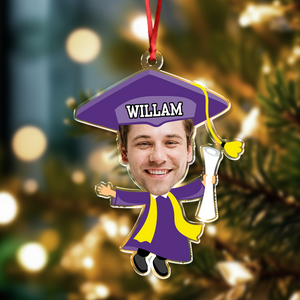 Custom Funny Face Graduation Acrylic Ornament HA75 892710