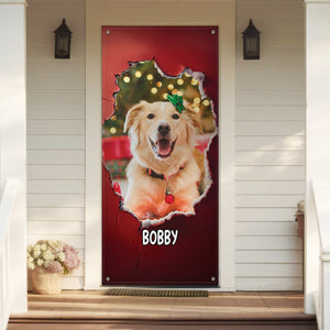 Custom Dog Photo Christmas Door Cover Gift For Dog Lovers TH10 896567