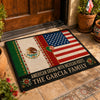 Personalized Mexico USA Two Cultures One Family Doormat K228 922178