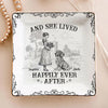 And She Lived Happily Ever After Dog Toile De Jouy Personalized Jewelry Dish LM32 893845