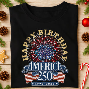 America 250 Semiquincentennial Fireworks Celebration Dark Shirt HO82 894604