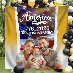 Custom Family Name America 1776 - 2026 Backdrop TH10 896571