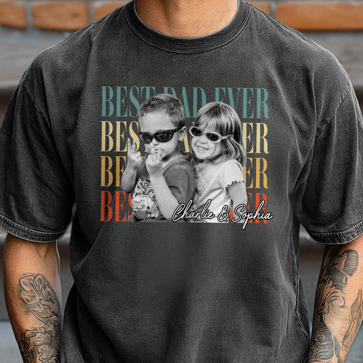 Personalized Vintage Photo Best Dad Ever Retro Comfort Shirt HO82 902492