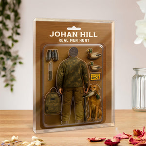 Personalized Realistic Dad's Favorite Type Of Hunting Acrylic Block Plaque Gift LM32 893459
