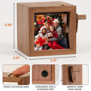 Custom Family Photo Flipbook Frame Wooden Gift for Mom, Dad Unique Home Decor HA75 898426