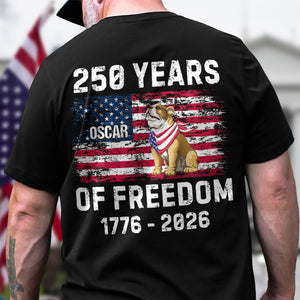 Custom Dog America 250 of Freedom Back Side Dark Shirt LM32 895315