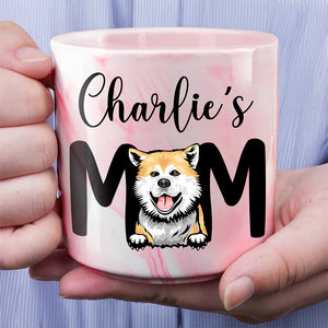 Custom Photo Dog Mom Personalized Marble Mug CH07 895524